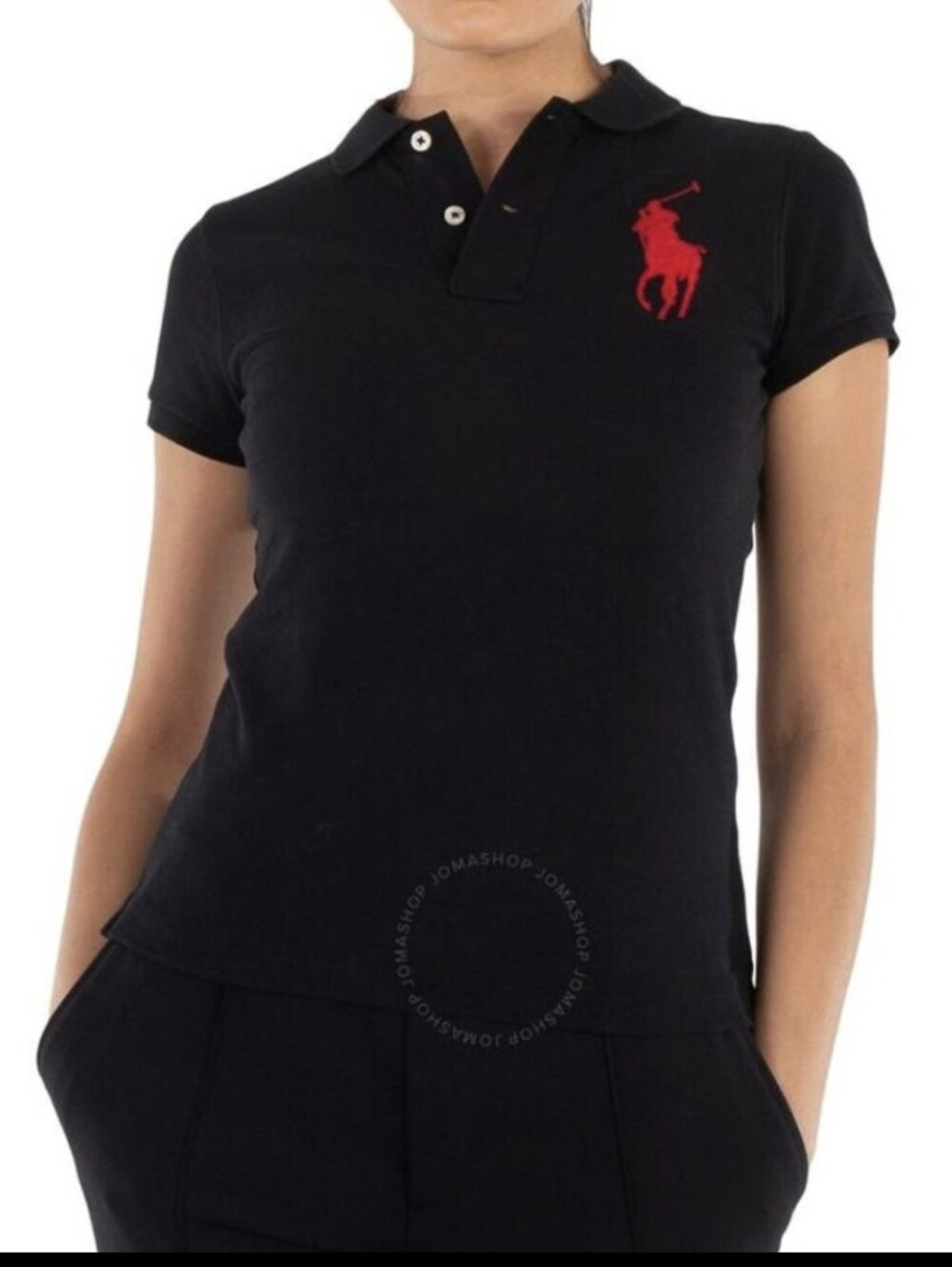 Polo Ralph Lauren "The Skinny Polo" Black w/ Big Red Pony Logo  Size M